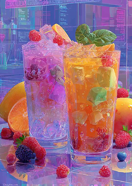 Vibrant Berry and Citrus Cocktails