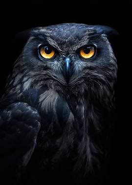 Intense Owl Portrait