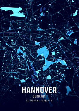Hannover Midnight City Map