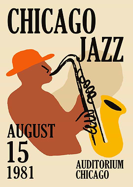 Chicago Jazz Poster Print