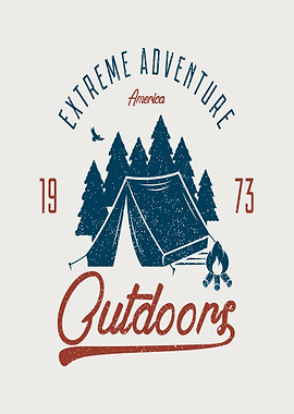 Extreme Adventure Outdoors Vintage Graphic