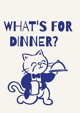 Cat asking 'What's for Dinner?' Funny Cat Kitchen