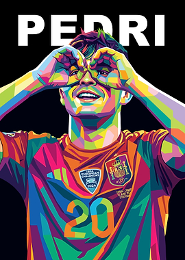 Pedri Pop Art Portrait