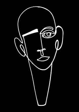 Minimalist Line Art Portrait