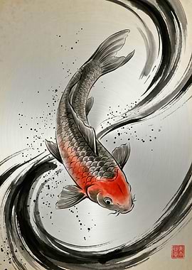 Koi Fish Ink Flow