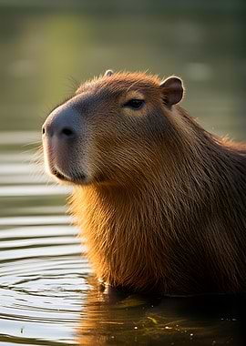 Capybara in Water