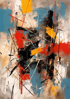 Vibrant Abstract Expressionist Painting