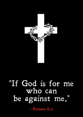 Christian Cross with Crown of Thorns