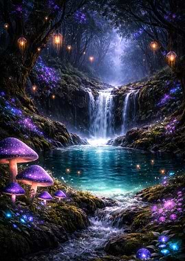 Fantasy Waterfall Nature