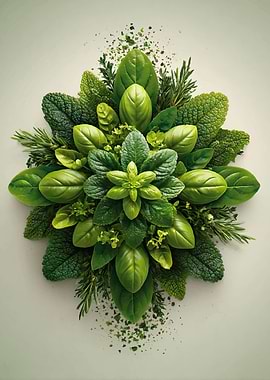 Green Herb Mandala