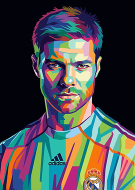 Xabi Alonso Pop Art Portrait