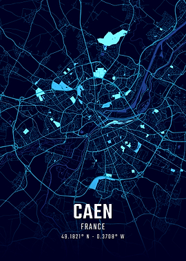 Caen Midnight City Map