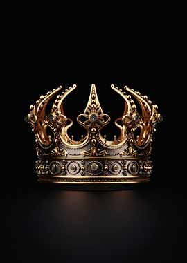 Ornate Golden Crown with Jewels