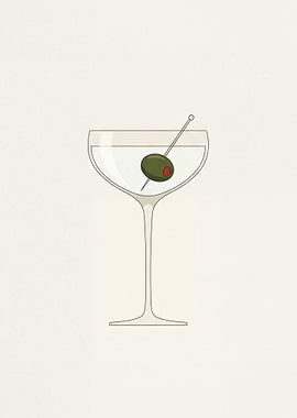 Martini with Olive