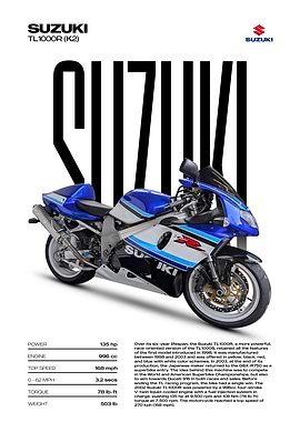 Suzuki TL1000R (K2) Motorcycle Poster