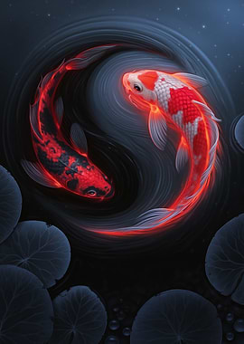 Yin Yang Koi Fish