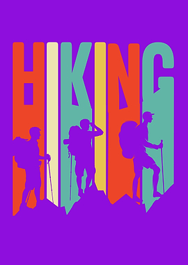 Retro Hiking Adventure Sport