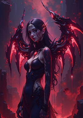 Dark Fantasy Angelic Figure