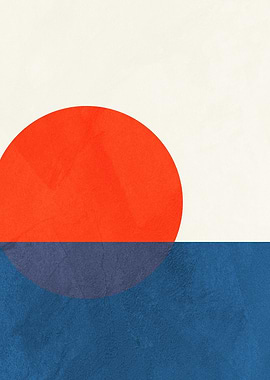 Minimalist Sunset Over Water