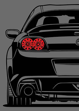 Mazda RX-8 Rear End Illustration