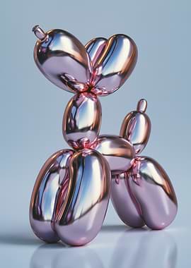 Pink Balloon Dog Sculpture