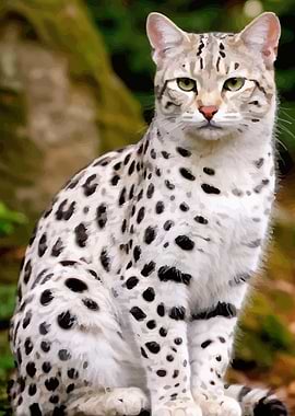 Spotted Wild Cat Portrait