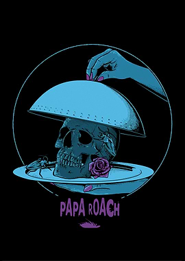 Papa Roach Skull and Rose Art