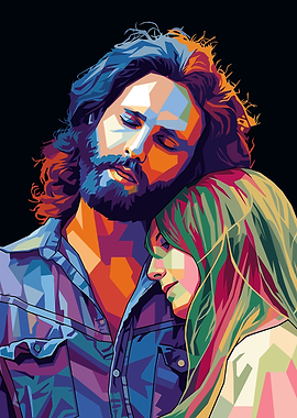 Jim Morrison and Pamela Courson Pop Art