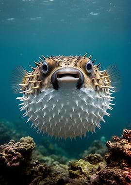 Pufferfish Underwater Close-up
