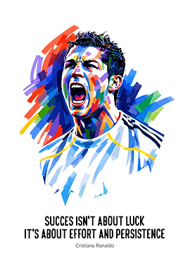 Cristiano Ronaldo Pop Art Quote