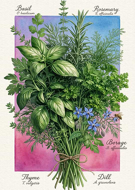 Herbal Bouquet with Bee
