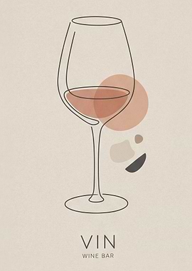 Minimalist Wine Glass Art
