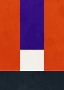 Abstract Geometric Color Block Design