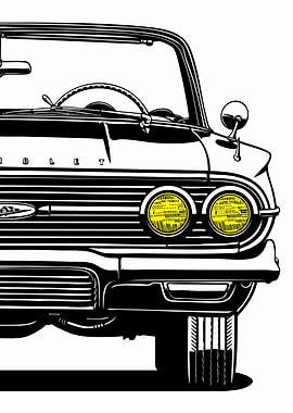 Vintage Chevrolet Convertible Front