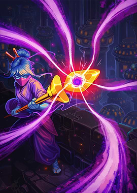 Ninja Sorceress Casting Spell