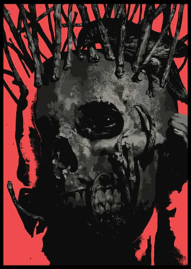 Macabre Skull with Branches