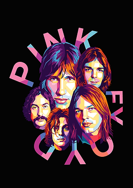 Pink Floyd WPAP Portrait