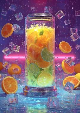 Citrus Infused Water with Ice