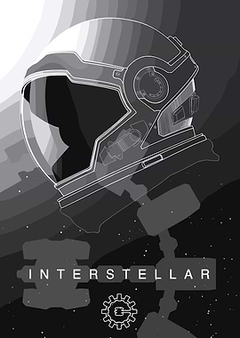 Interstellar Astronaut Helmet Poster