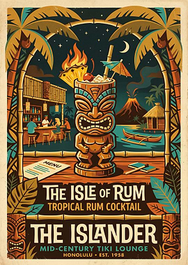 The Islander Tiki Lounge Poster