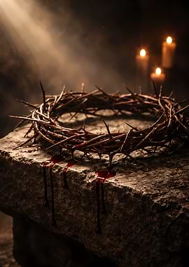 Crown of Thorns with Blood
