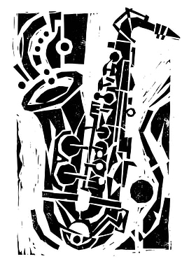 Abstract Saxophone Art