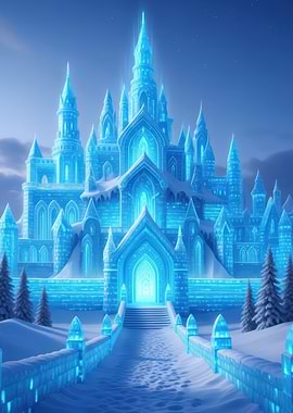 Enchanting Ice Castle in Winter