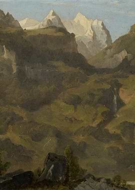 Majestic Mountain Landscape Painting