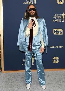 Jared Leto in a Blue Suit