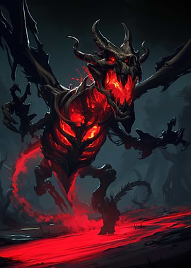 Demonic Dragon of Fire and Shadow