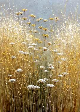 Impressionistic Field of Wildflowers