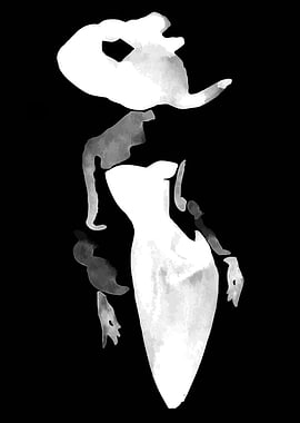 Elegant Woman in White Dress