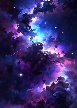 Vibrant Nebula in Deep Space