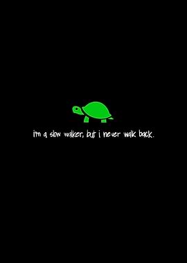 Green Turtle with Inspirational Text